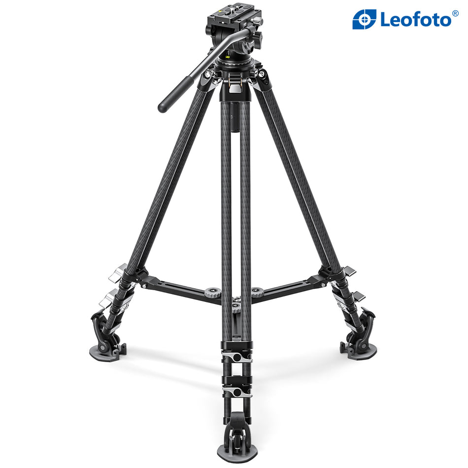 Leofoto LVC-193C Cinematic Video Series 3 Section Tripod with BV-10M (Manfrotto Plate) Video Head