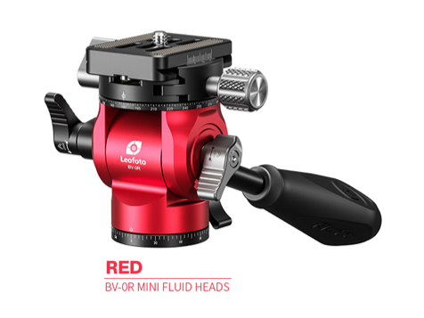 Leofoto BV-0R Mini Fluid Tripod Head - Red