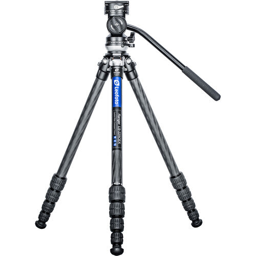 Leofoto LS-225CEX Ranger Levelling Base Series 5 Section Tripod with BV-1R Video Head