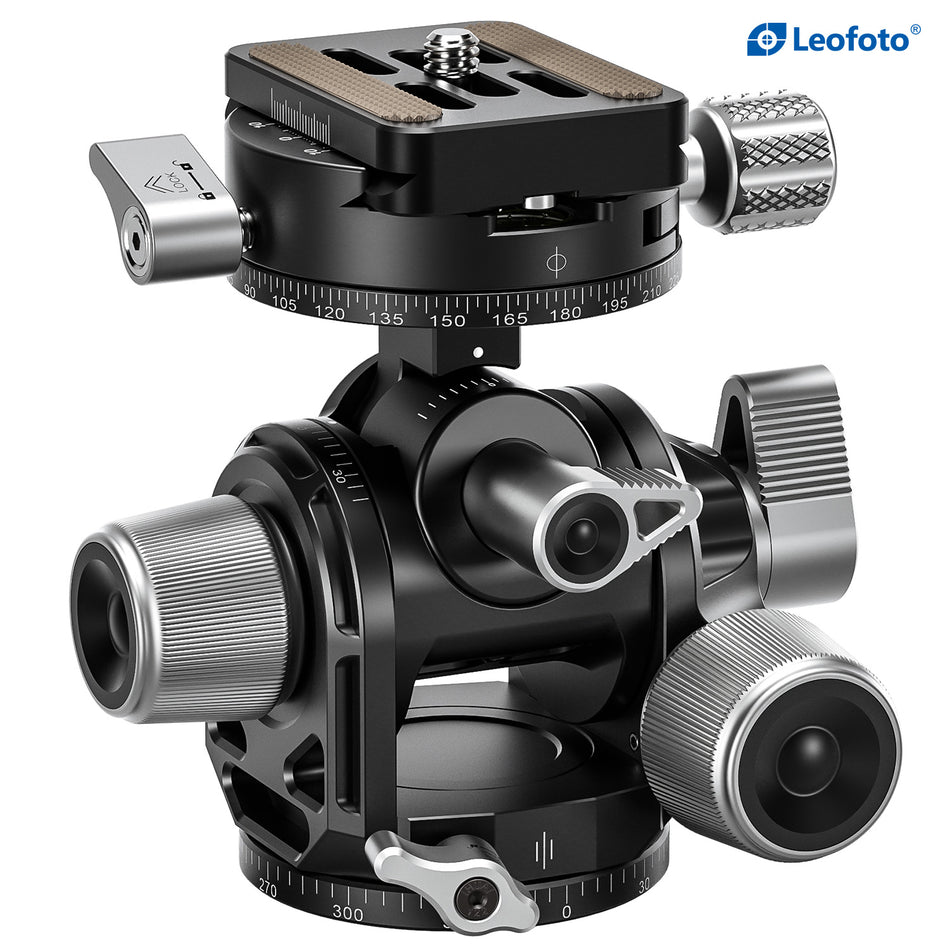 Leofoto G3 50mm 3-Axis Geared Head with BPL-50 Plate
