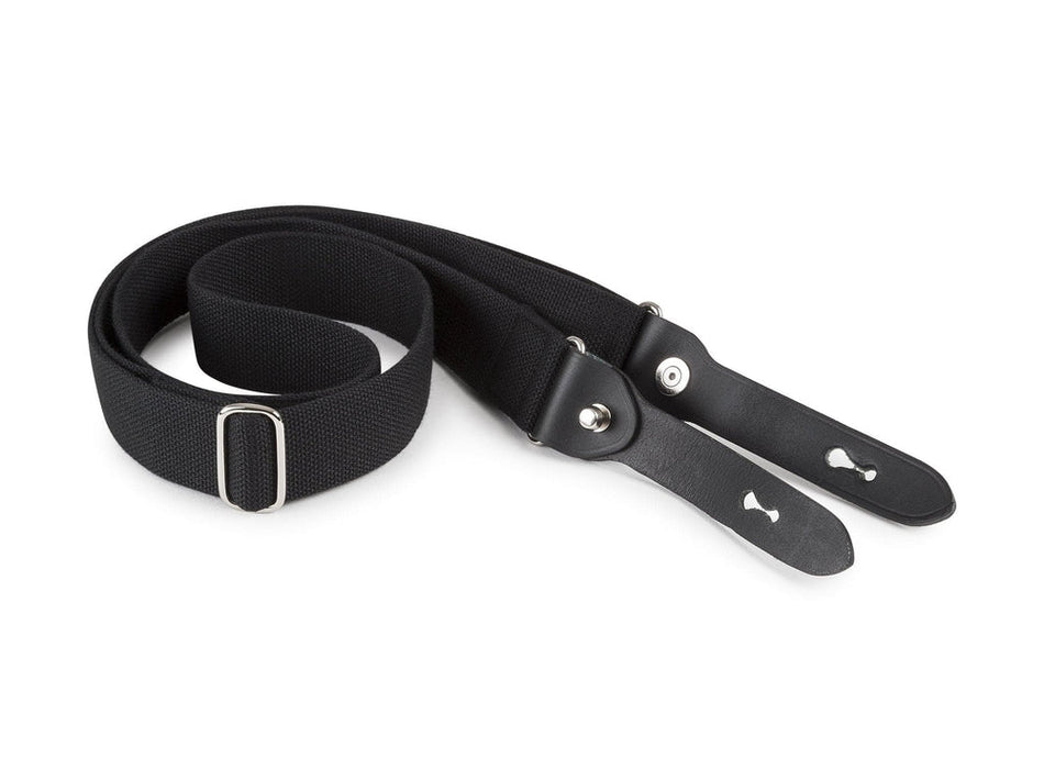 Billingham HP Shoulder Sling 38mm - Black / Black Leather (Nickel Coated Studs)