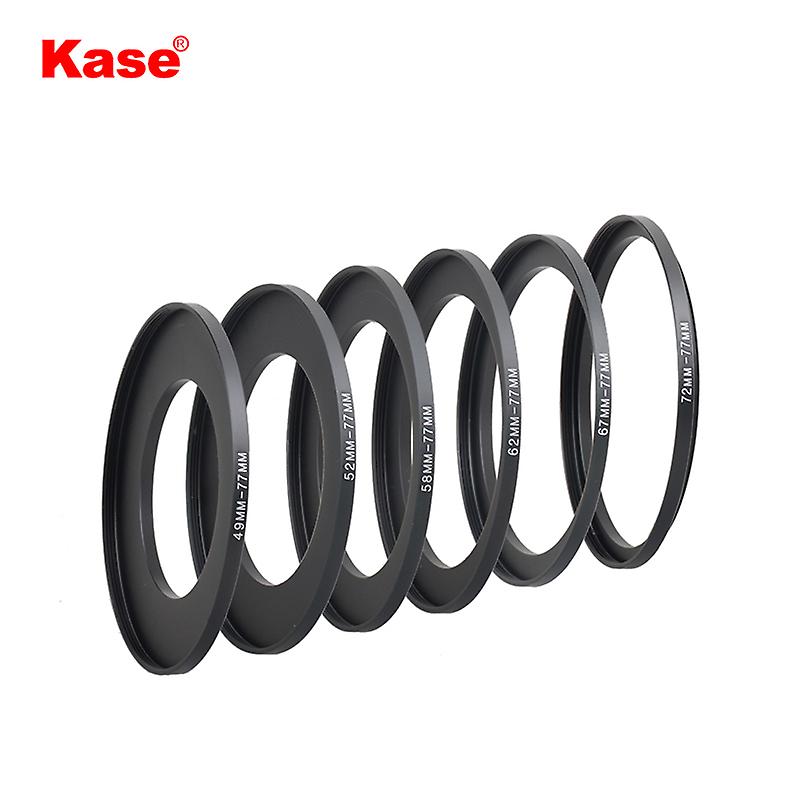 Kase Screw Step-Up Adapter Ring Kit with 49mm, 52mm, 58mm, 62mm, 67mm and 72mm-77mm