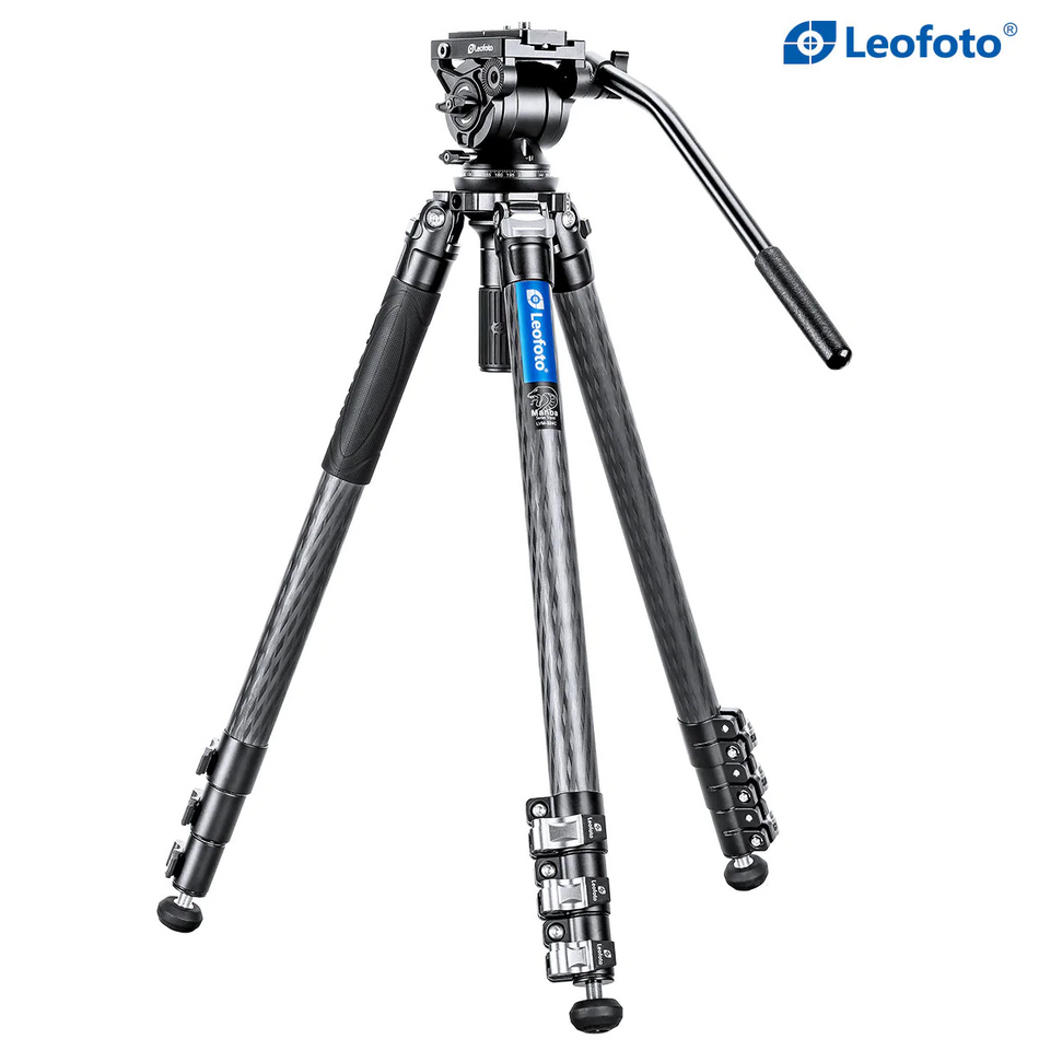 Leofoto LVM-324C Manba Video Series 4 Section Tripod with BV-10M (Manfrotto Plate) Video Head