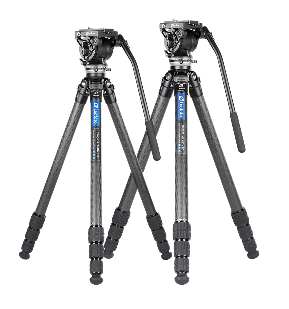 Leofoto LS-284CEX Ranger Levelling Base Series 4 Section Tripod with BV-10 Video Head