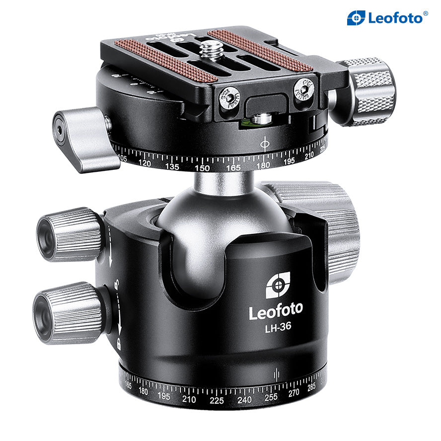 Leofoto LH-30R Ball Head with RH-0 Panning Clamp and NP-50 Plate