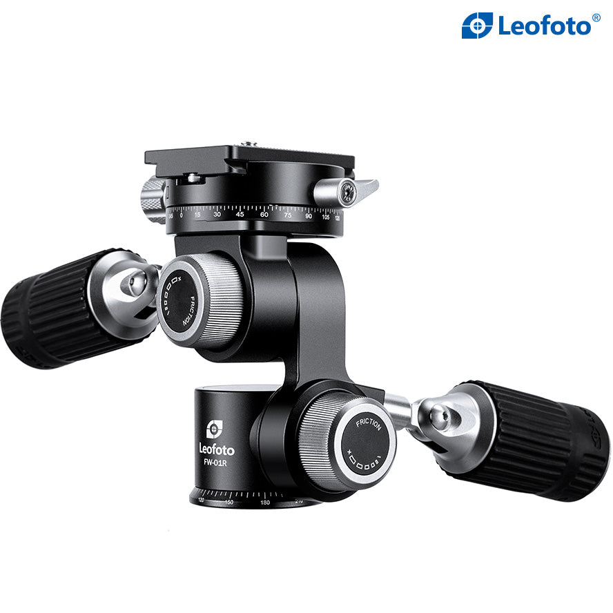 Leofoto FW-01R Pan and Tilt Head with RH-2L Panning Clamp and NP-60 Plate