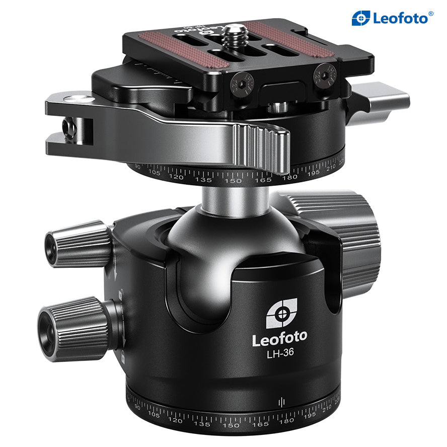 Leofoto LH-36PLC Ball Head with PCL-52 Panning Clamp and NP-50 Plate