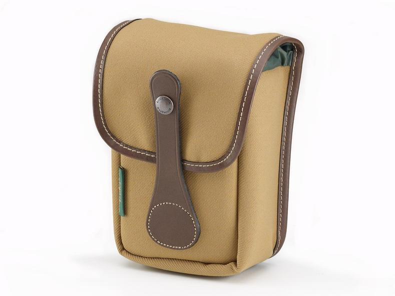 Billingham AVEA 5 End Pocket Pouch - Khaki Canvas / Tan Leather