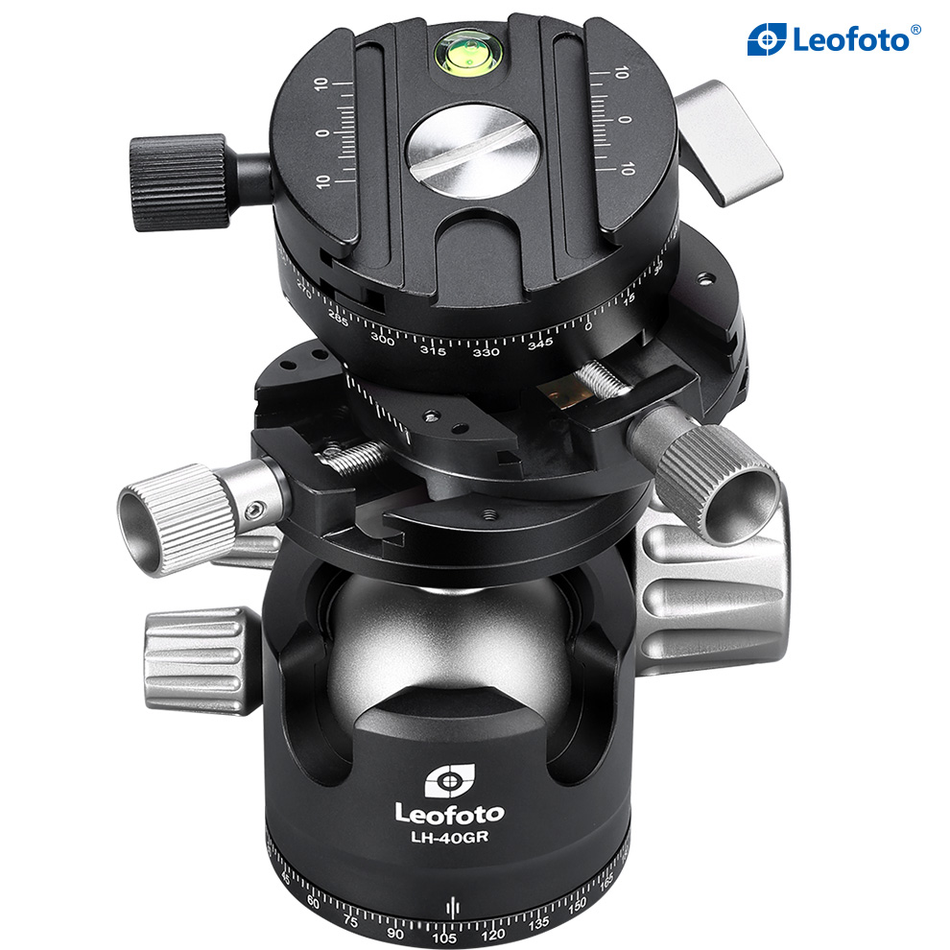 Leofoto LH-40GR Ball Head with G2 Geared Panning Clamp