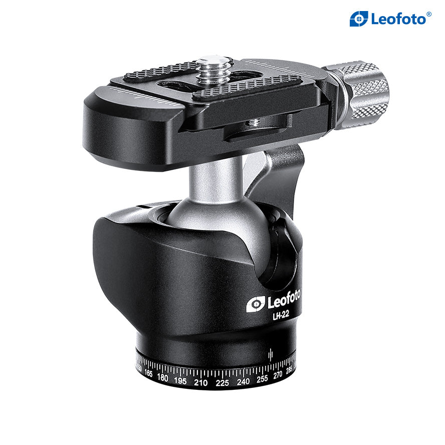 Leofoto LH-22 22mm Low Profile Ball Head with PU-25 Plate