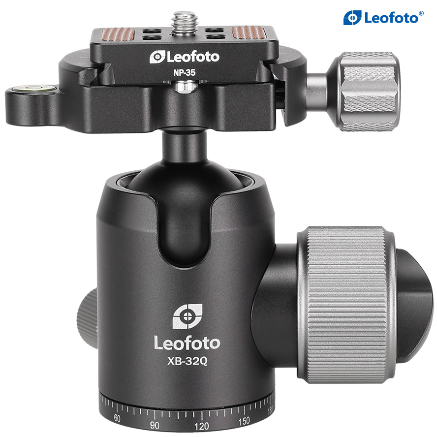 Leofoto XB-32Q Pro Ball Head with DM-35 Clamp and NP-35 Plate