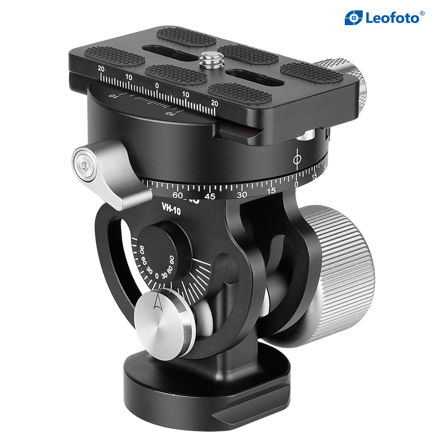 Leofoto VH-10 2-Way Monopod Head with Panning Clamp and BPL-50N Plate