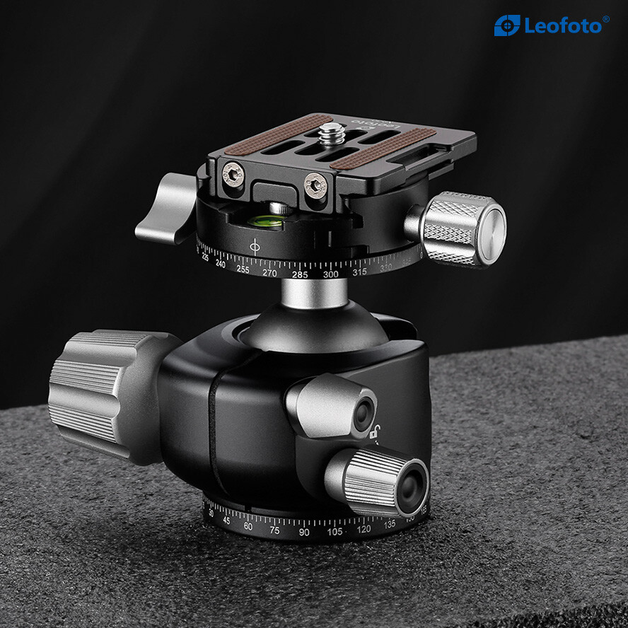 Leofoto LH-36R Ball Head with RH-1L Panning Clamp and NP-50 Plate