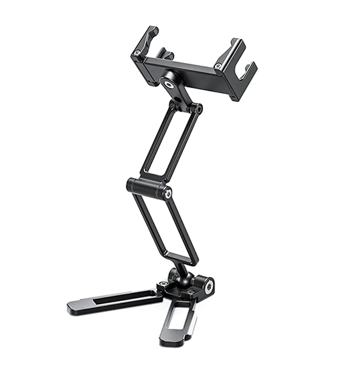Leofoto PS-4 Collapsible Black Folding Phone Clamp Stand