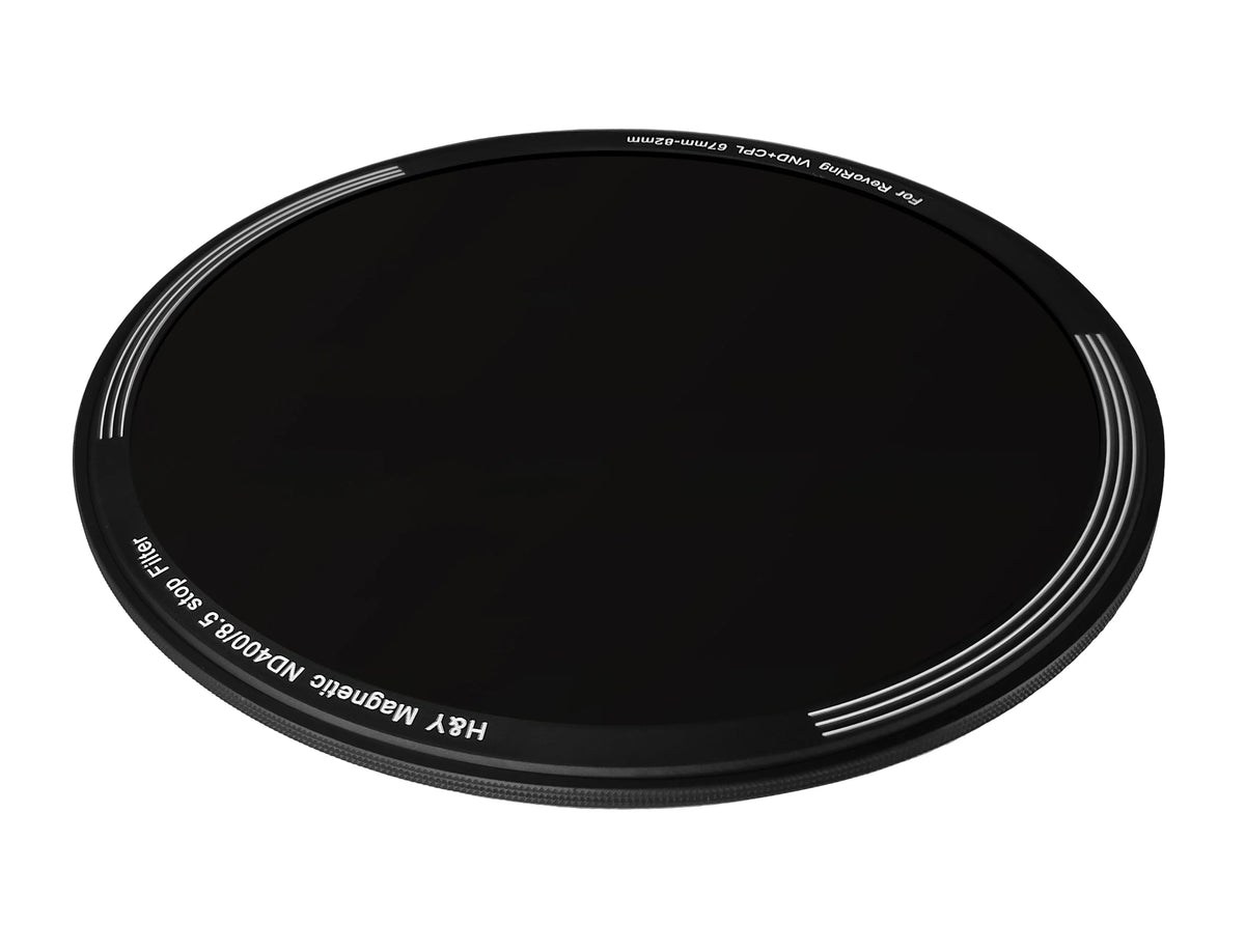 -H&Y Filters ND400 (9 Stop) Magnetic Clip-On Filter for RevoRing (58-77mm)-77mm Filters for Revo & Swift Rings-H&Y Filters