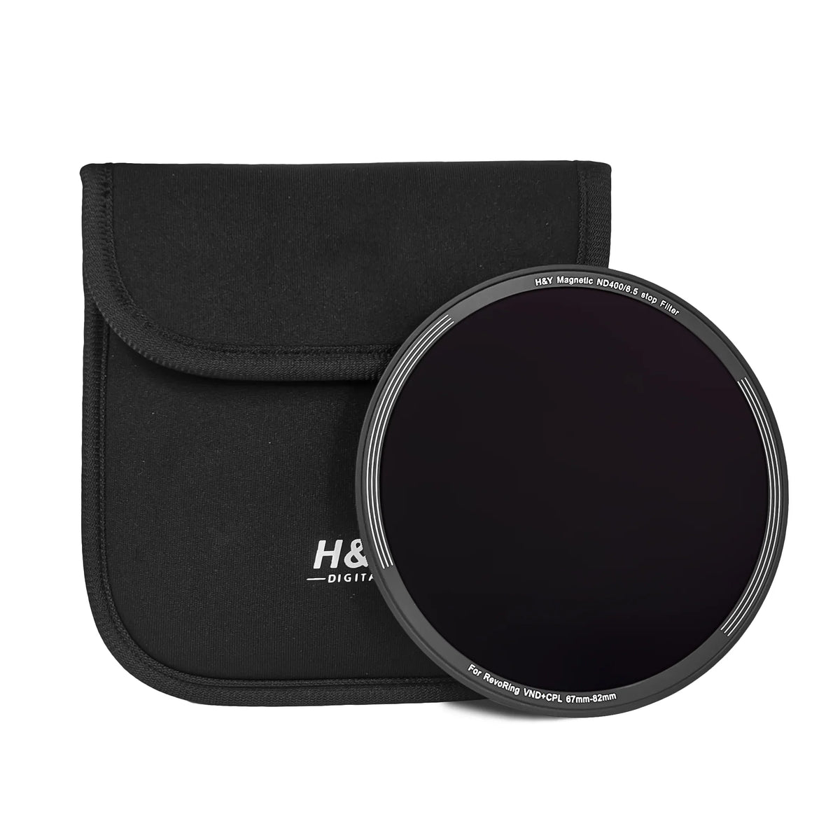 -H&Y Filters ND400 (9 Stop) Magnetic Clip-On Filter for RevoRing (67-82mm)-82mm Filters for Revo & Swift Rings-H&Y Filters