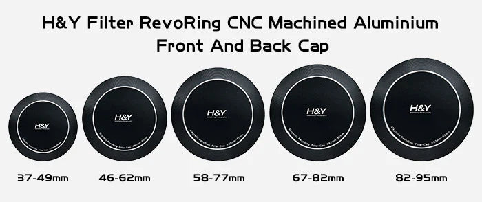 -H&Y Filters RevoRing Aluminium Front and Back Caps for 37-49mm-Filter Caps-H&Y Filters
