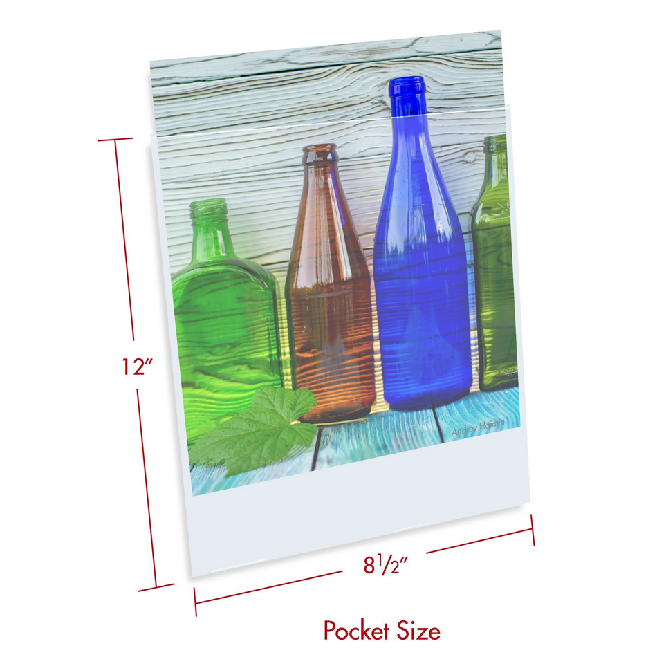 Print File 8x12-6PR pack of 25 Presentation Pocket, 1/16" lip-6mil-Polypro 8-1/2x12 (A4)