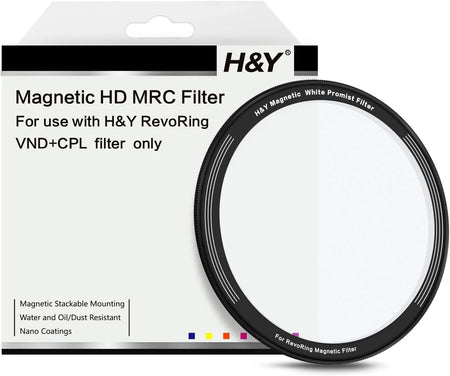 -H&Y Filters 82mm White Promist 1/2 Magnetic Clip-on Filter for RevoRing VND & CPL 67-82mm RNC82-82mm Filters for Revo & Swift Rings-H&Y Filters