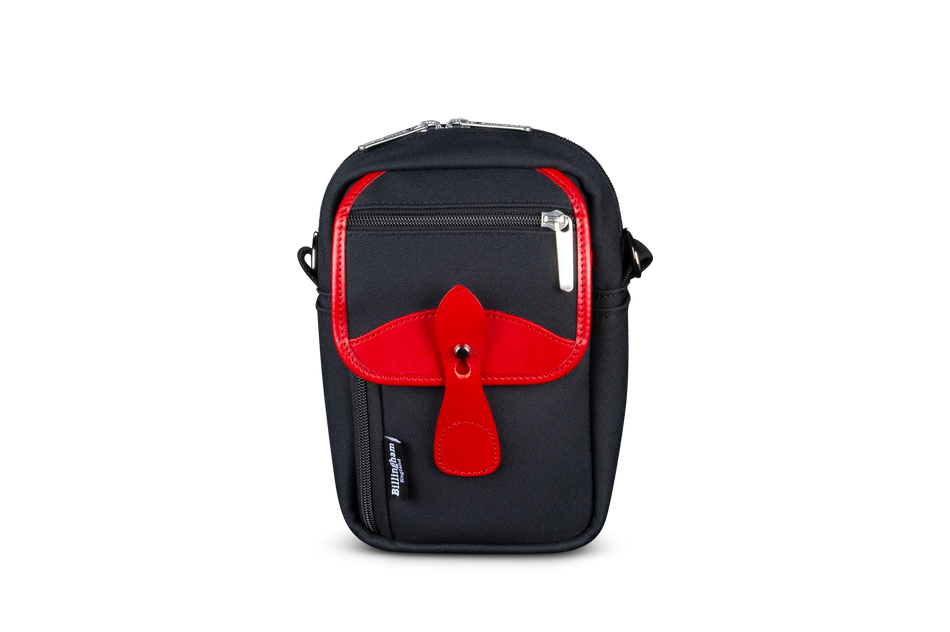 Billingham Airline Stowaway - Black FibreNyte / Red Leather