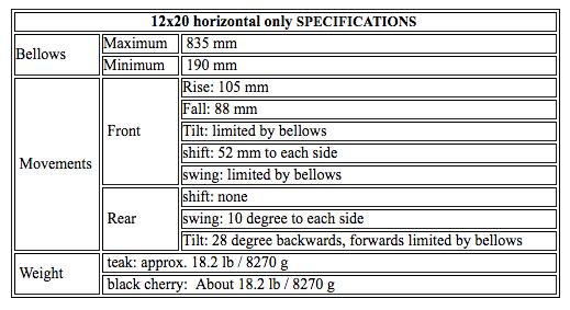 -CHAMONIX 1220H Horizontal Format 12x20" View Camera-Large Format Cameras-CHAMONIX
