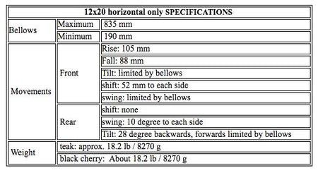 -CHAMONIX 1220H Horizontal Format 12x20" View Camera-Large Format Cameras-CHAMONIX