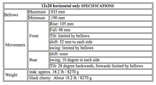 -CHAMONIX 1220H Horizontal Format 12x20" View Camera-Large Format Cameras-CHAMONIX