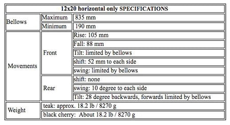 -CHAMONIX 1220H Horizontal Format 12x20" View Camera-Large Format Cameras-CHAMONIX