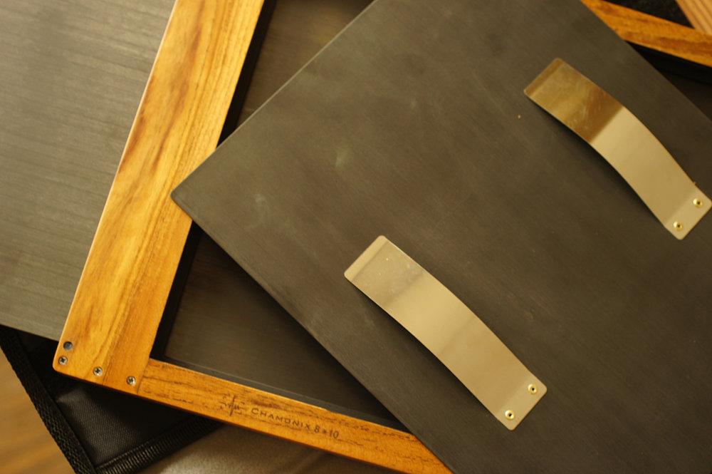 -CHAMONIX FH810WP Film Holder 8x10 (Wooden) with Carbon Fibre Dark Slide - Wet Plate-Wet Plate Film Holders-CHAMONIX