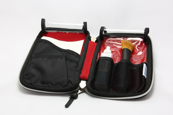 CURA CK-100 Cleaning Set Camel Leather Pouch - includes Kumano Brush + Lens Cleaner (15ml) + Micro Wiper (50 sheets) + Leather Pouch (Camel)