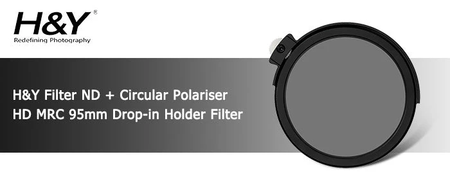 H&Y Filters Drop-in (95mm) Circular Polariser (CPL) Filter for RevoRing Swift Drop-in Racks & K-Series Magnetic Holder