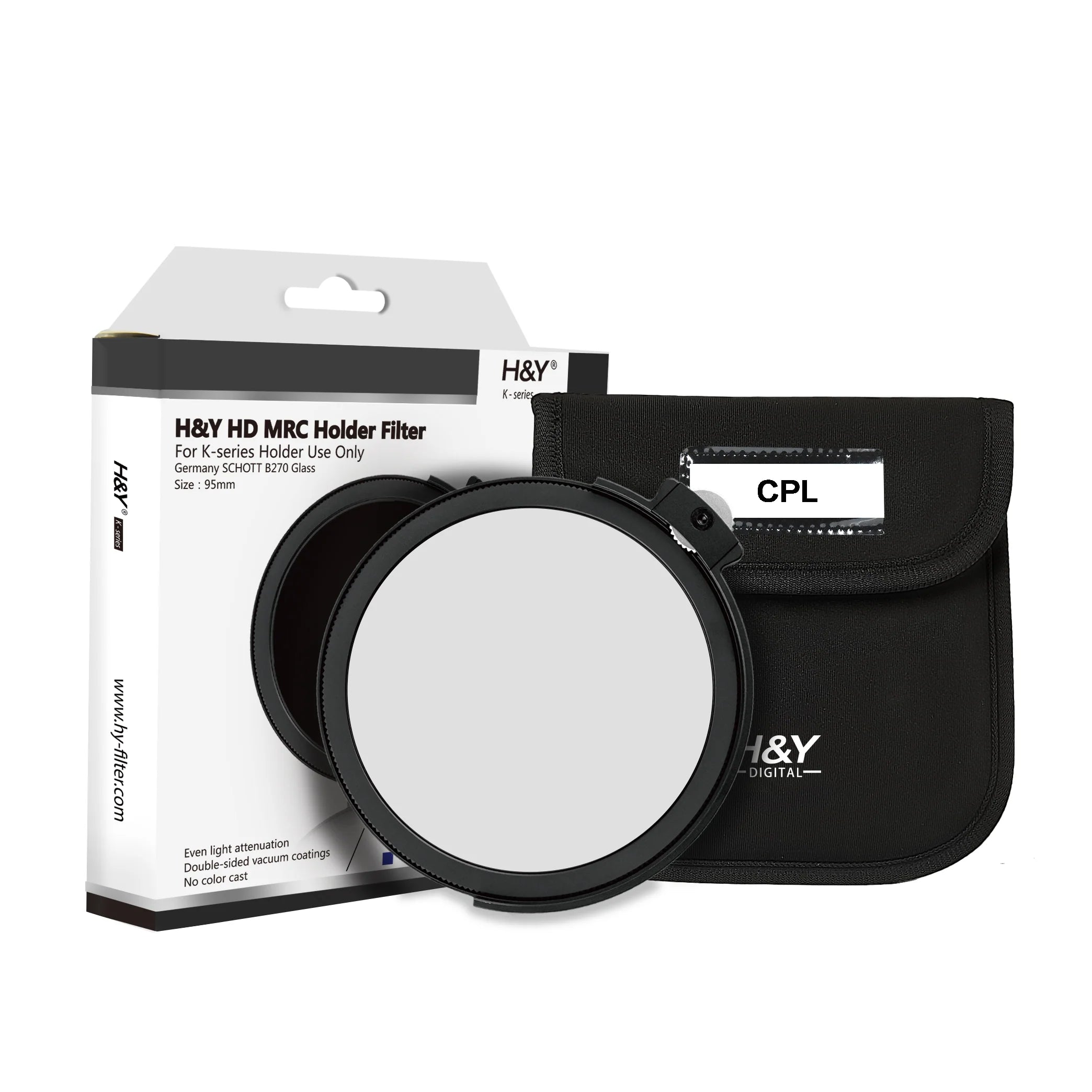 H&Y Filters Drop-in (95mm) Circular Polariser (CPL) Filter for RevoRing Swift Drop-in Racks & K-Series Magnetic Holder