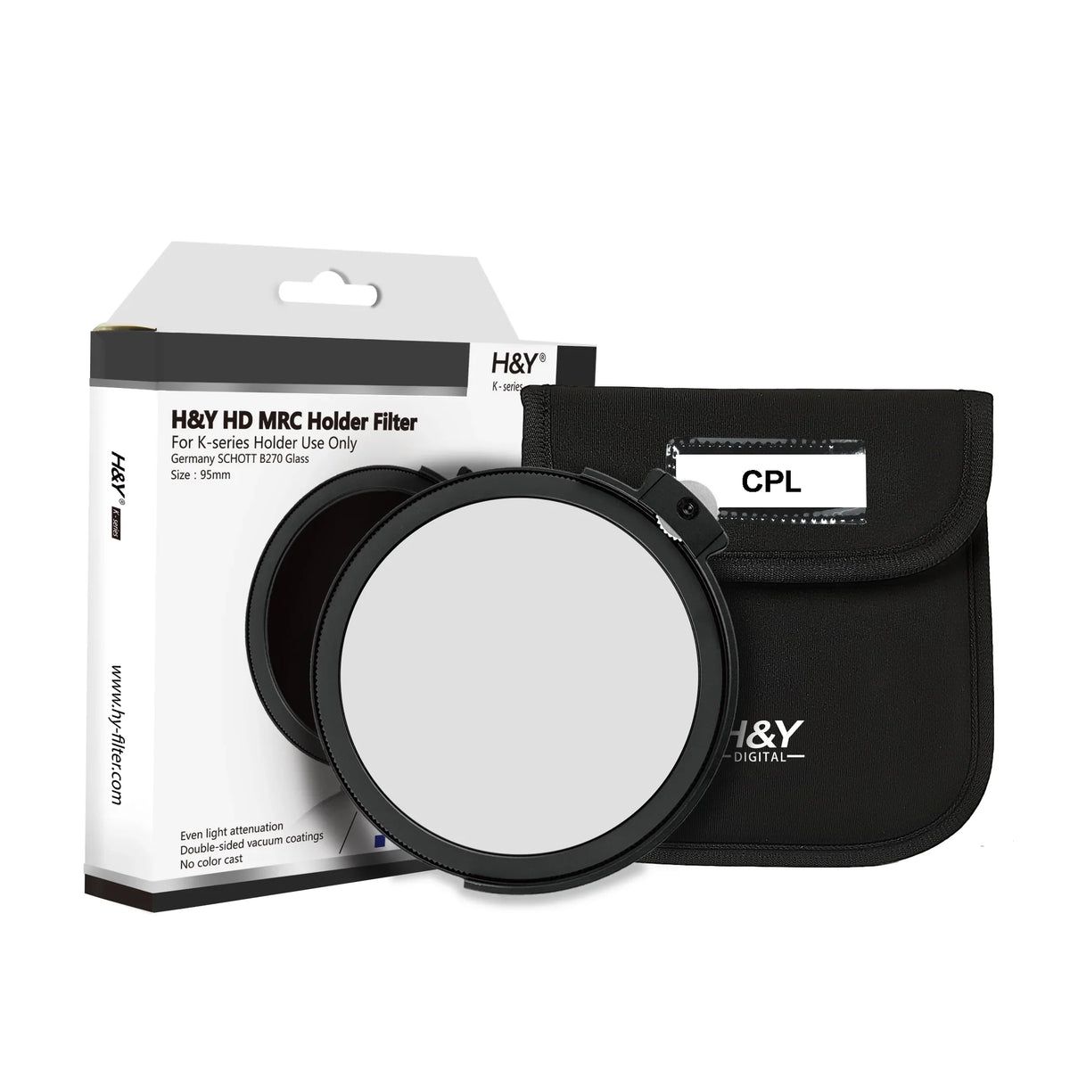 H&Y Filters Drop-in (95mm) Circular Polariser (CPL) Filter for RevoRing Swift Drop-in Racks & K-Series Magnetic Holder