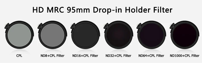 H&Y Filters Drop-in (95mm) ND32+CPL Filter for RevoRing Swift Drop-in Racks & K-Series Magnetic Holder