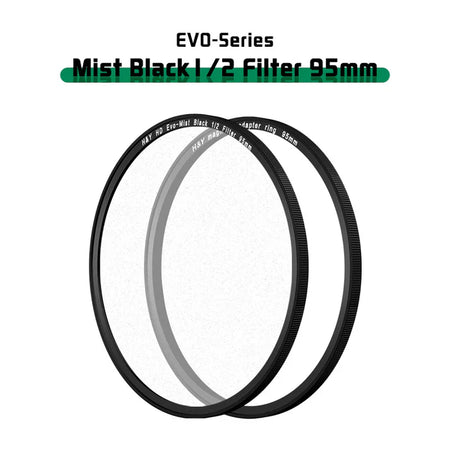 -H&Y Filters HD EVO-Series Magnetic Black Mist (1/2) Filter & Adapter Ring - 95mm-Mist Filters-H&Y Filters