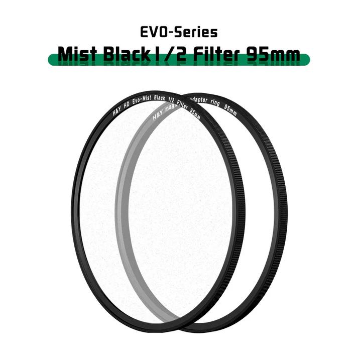 -H&Y Filters HD EVO-Series Magnetic Black Mist (1/2) Filter & Adapter Ring - 95mm-Mist Filters-H&Y Filters