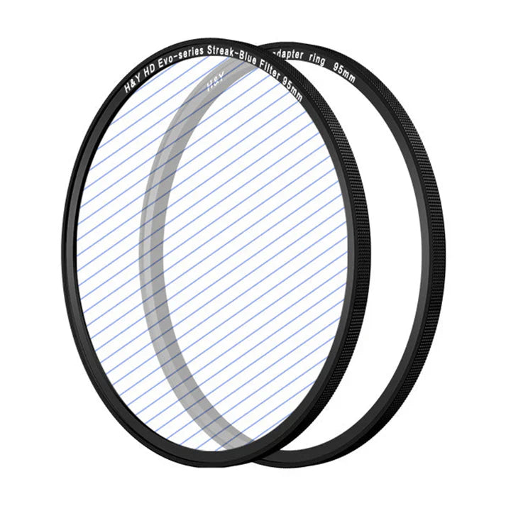 -H&Y Filters HD EVO-Series Magnetic Blue Streak Filter & Adapter Ring - 95mm-Streak Filters-H&Y Filters