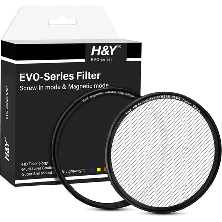 -H&Y Filters HD EVO-Series Magnetic Blue Streak Filter & Adapter Ring - 95mm-Streak Filters-H&Y Filters