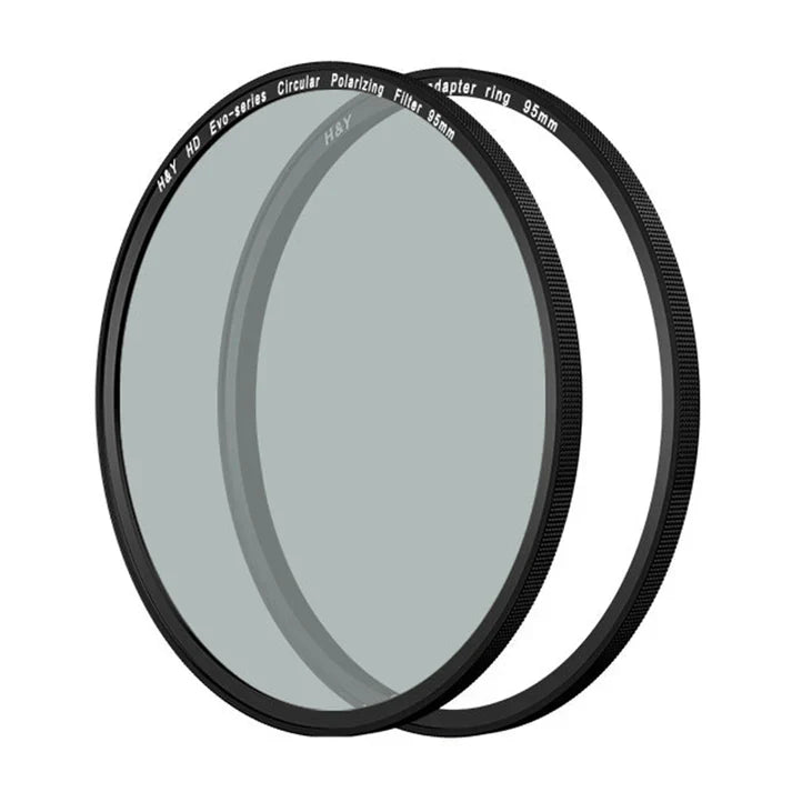 -H&Y Filters HD EVO-Series Magnetic Circular Polarising (CPL) Filter & Adapter Ring - 95mm-Circular Polariser Filters-H&Y Filters