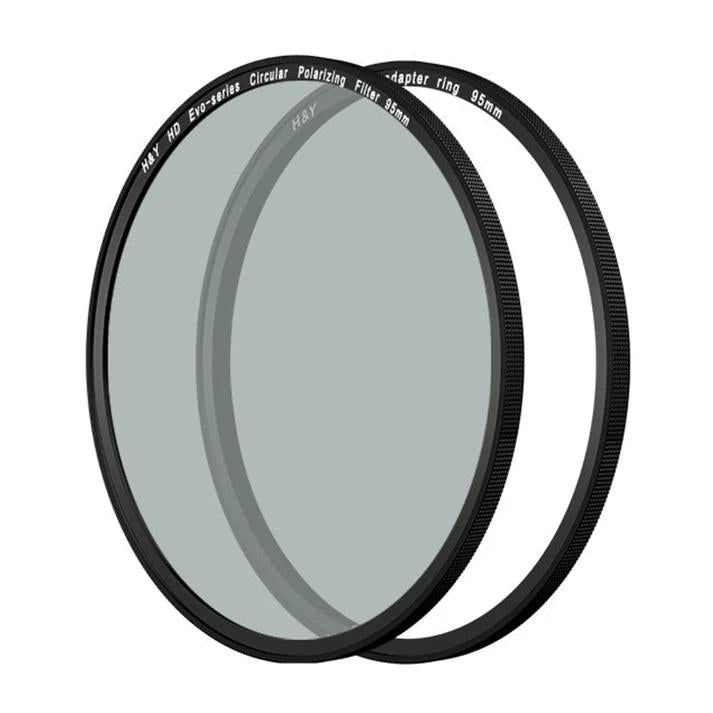-H&Y Filters HD EVO-Series Magnetic Circular Polarising (CPL) Filter & Adapter Ring - 95mm-Circular Polariser Filters-H&Y Filters