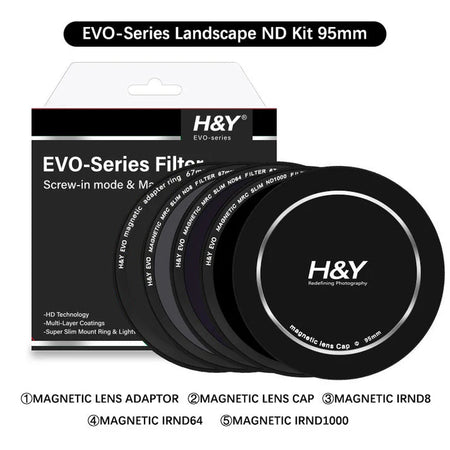 -H&Y Filters HD EVO-Series Magnetic Landscape ND Filter Kit - 95mm-ND Filter Kits-H&Y Filters