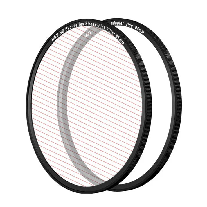 -H&Y Filters HD EVO-Series Magnetic Pink Streak Filter & Adapter Ring - 95mm-Streak Filters-H&Y Filters