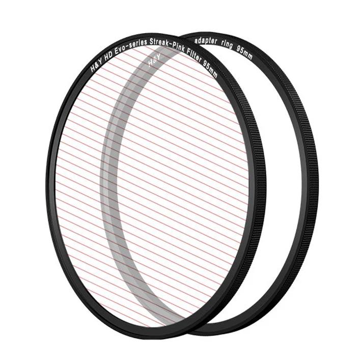 -H&Y Filters HD EVO-Series Magnetic Pink Streak Filter & Adapter Ring - 95mm-Streak Filters-H&Y Filters