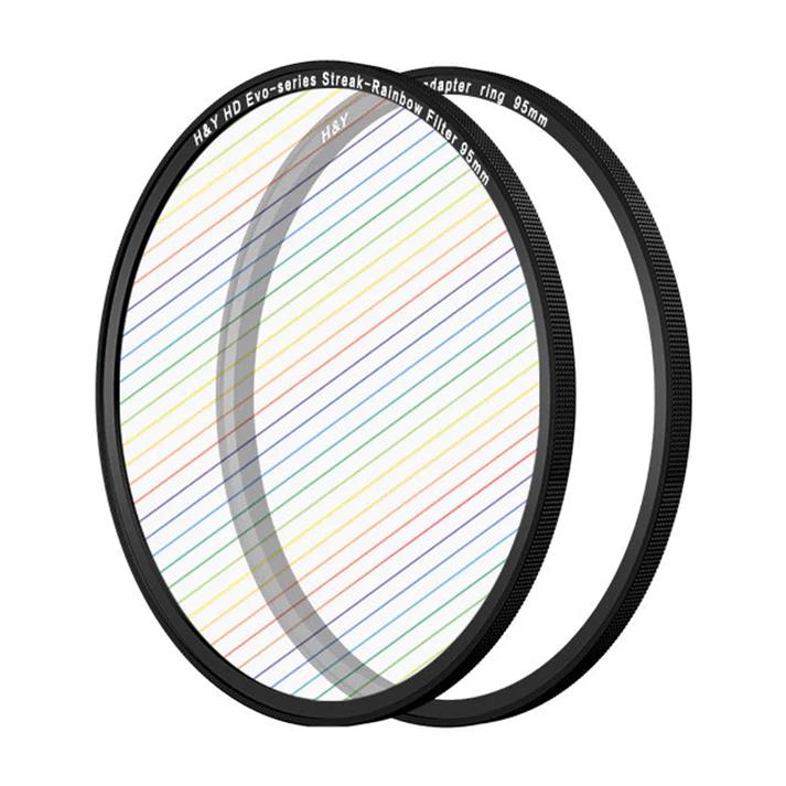 -H&Y Filters HD EVO-Series Magnetic Rainbow Streak Filter & Adapter Ring - 95mm-Streak Filters-H&Y Filters