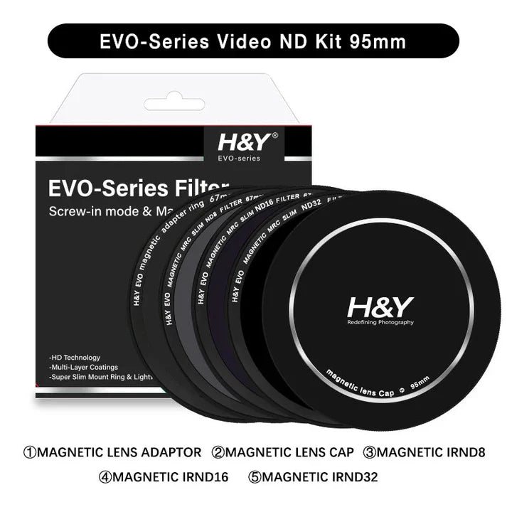 -H&Y Filters HD EVO-Series Magnetic Videographers ND Filter Kit - 95mm-ND Filter Kits-H&Y Filters