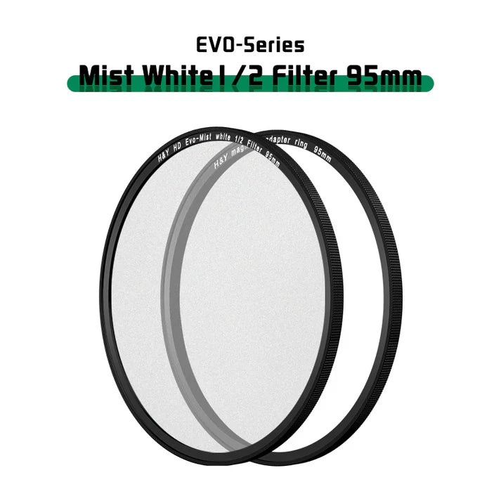-H&Y Filters HD EVO-Series Magnetic White Mist (1/2) Filter & Adapter Ring - 95mm-White Mist Filters-H&Y Filters