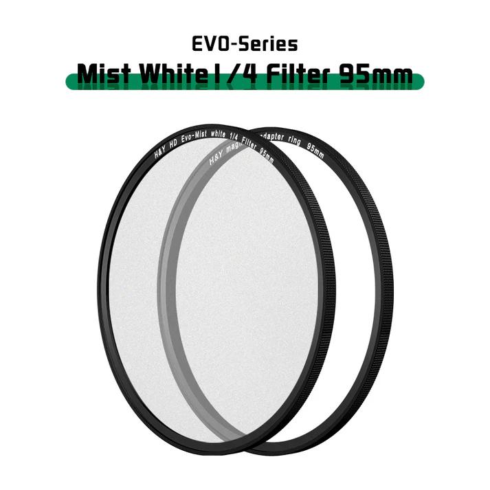 -H&Y Filters HD EVO-Series Magnetic White Mist (1/4) Filter & Adapter Ring - 95mm-White Mist Filters-H&Y Filters