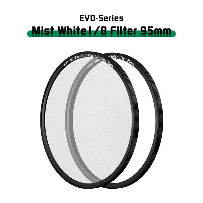 -H&Y Filters HD EVO-Series Magnetic White Mist (1/8) Filter & Adapter Ring - 95mm-White Mist Filters-H&Y Filters