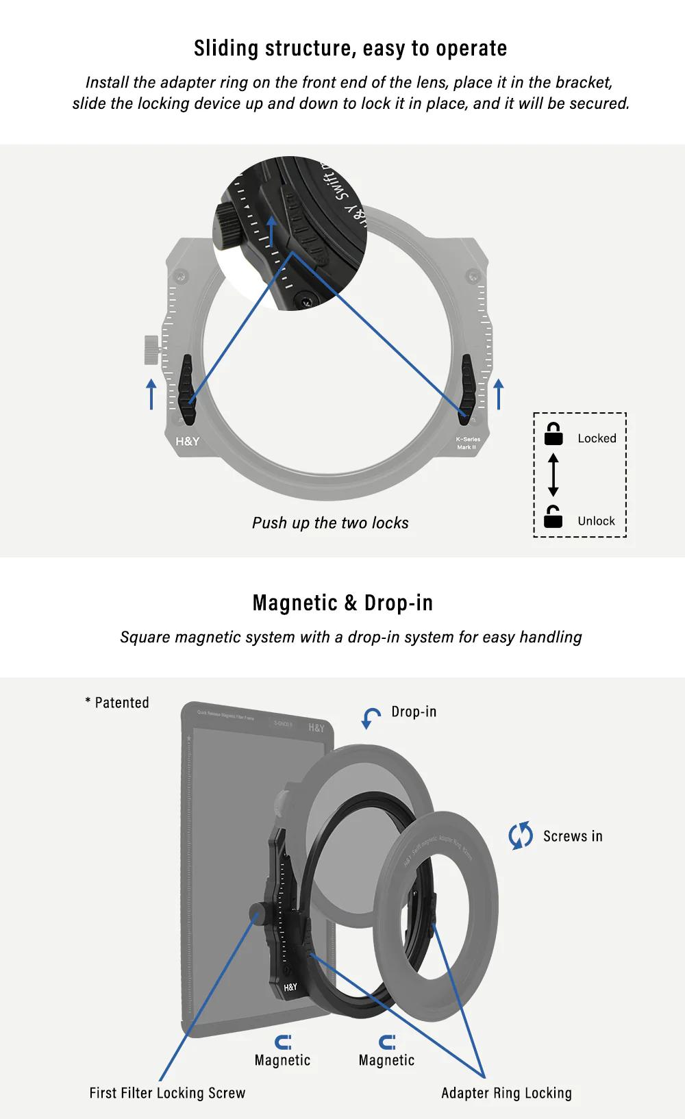 -H&Y Filters K-Series Magnetic Filter Holder Mark III (Holder Only)-Filter Holders-Kudos Cameras