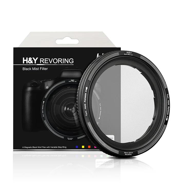 -H&Y Filters RevoRing Black Mist (1/2) Filter (46-62mm)-Variable Lens Adapter Mist Filter-H&Y Filters